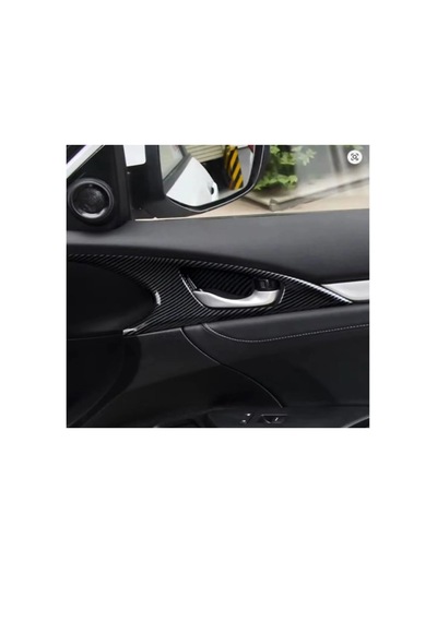 Honda Civic Fk7 Fc52016-2021 Uyumlu İç 4 Kapı Kolu Çerçevesi Karbon Kalın Üründür
