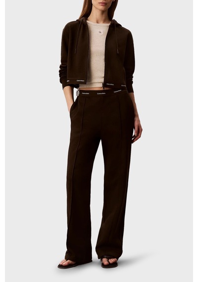 Calvin Klein Logolu Bel Detaylı Geniş Paça Pantolon Lv047g253gto2 Bayan Pantolon Lv047g253g To2 Kahve Calvin Klein Logolu Bel Detaylı Geniş Paça Pantolon Lv047g253gto2 Bayan Pantolon Lv047g253g To2 Kahve