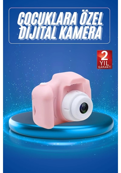2.0 Inç Ekran Mini 1080p Hd Çocuk Kamera Dijital Fotoğraf Makinesi Pembe