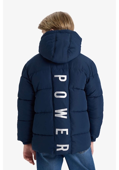 Defacto Erkek Çocuk Su İtici Kapüşonlu Polar Astarlı Parka E9374a825wnnv146 Lacivert-nv146