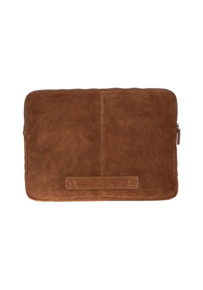 Camel Still Hakiki Süet Deri 15-16 İnç Macbook Uyumlu/laptop Kılıfı Taba