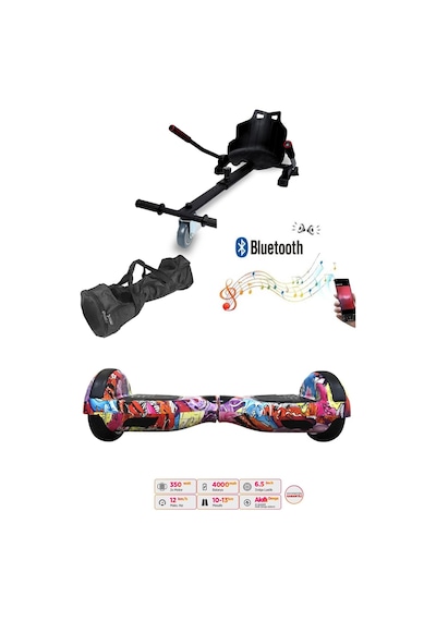 Citymate Elektrikli Kaykay Hoverboard Akıllı Denge 6.5 Inch + Hoverkart + Çanta Extrem Paket D16