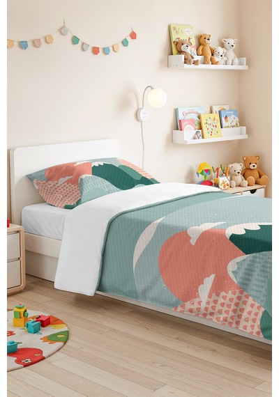 Evimde Bambaşka Dağ Temalı Mint Çocuk Odası Tek Kişilik Pike Takımı-geometrik Somon 160x220 CM Kapitone Yatak Örtüsü Evimde Bambaşka Dağ Temalı Mint Çocuk Odası Tek Kişilik Pike Takımı-geometrik Somon 160x220 CM Kapitone Yatak Örtüsü