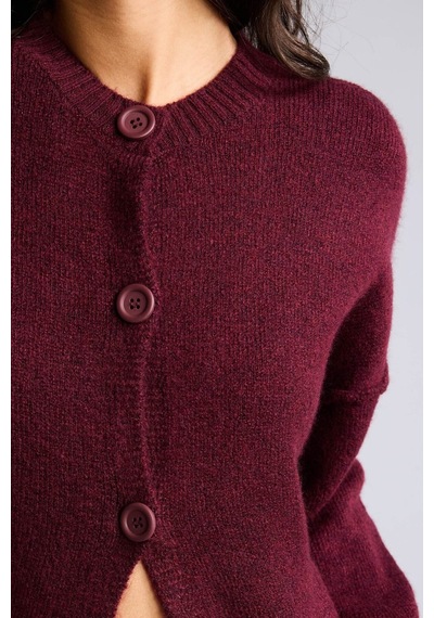 Defacto Regular Fıt Bisiklet Yaka Hırka G5018ax26wnbr438 Bordo-br438
