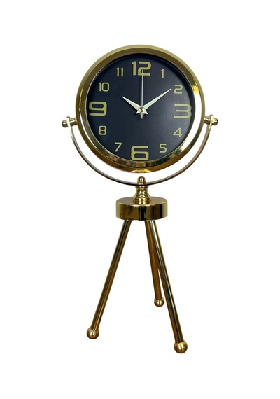 Vintage Prestige Üç Ayaklı Metal Masa Saati Renkli