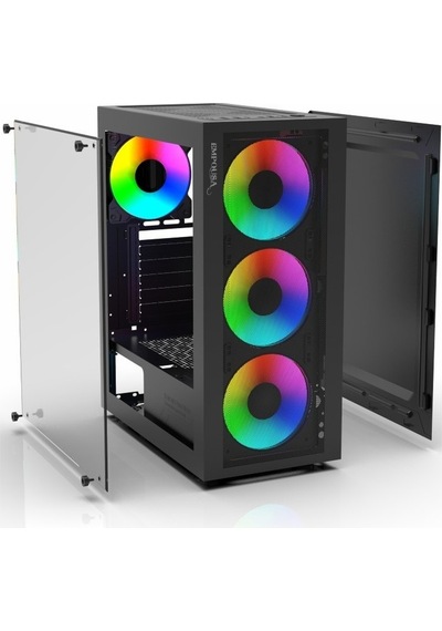 Inca Empousa Emg-15xn 650w Usb 3.2 Argb Atx Mid Tower Siyah Kasa