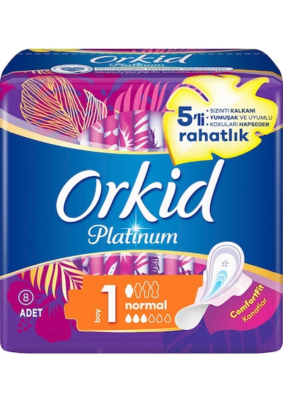 Orkid Platinum Hijyenik Ped Ultra Normal 8'li