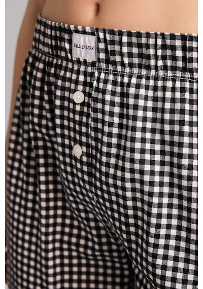 Defacto Pijama Takımı Üst Kareli Alt G8522AX26SP