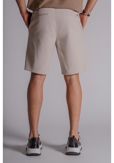 Braccas Erkek Yandan Cepli Klasik Bel Relaxed Fit Chino Şort Bej Bej
