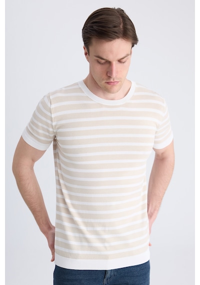 D's Damat Ds Damat Slim Fit Taş Yazlık Rayon Triko T-shirt 4hc0601110042 S01