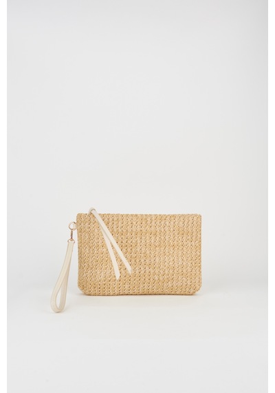 Vivaq Kadın Bellis Örgü Hasır Astarlı Suni Deri Bilek Askılı Portföy El Ve Clutch Çanta