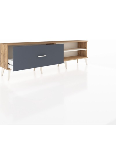 Arges Tv Ünitesi Tek Raflı Tek Çekmeceli 176x30x51 Çam-aytaşı/antrasit Aytası/antrasıt Arges Tv Ünitesi Tek Raflı Tek Çekmeceli 176x30x51 Çam-aytaşı/antrasit Aytası/antrasıt
