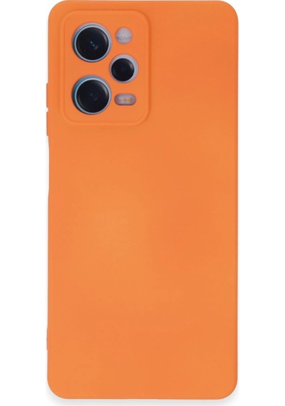 Newface Xiaomi Redmi Note 12 Pro 5g Kılıf Nano İçi Kadife Silikon Semeglbl - 91 - Turuncu