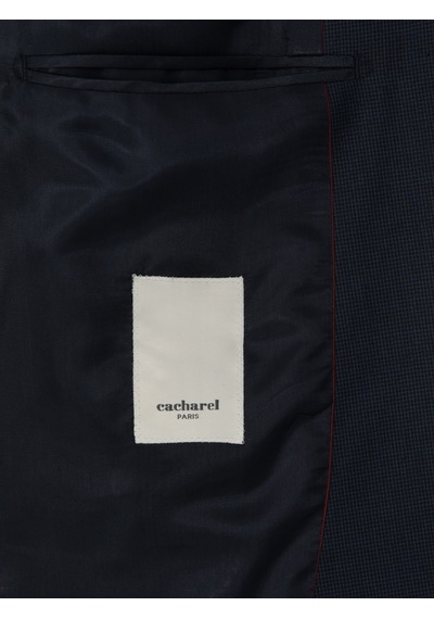 Cacharel Lacivert Slim Fit Mikro Desenli Takım Elbise