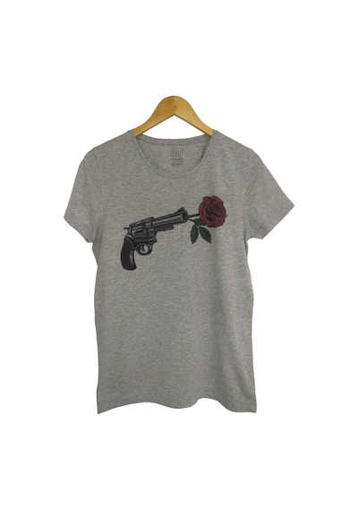Baskılı Tshırt (410955383) Gri Melanj