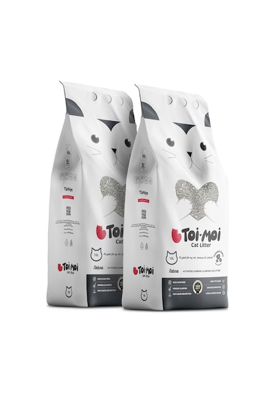 Toi Moi 2'li Avantajlı Paket - Aktif Karbonlu Sodyum Bentonit Kedi Kumu 2x10 Kg
