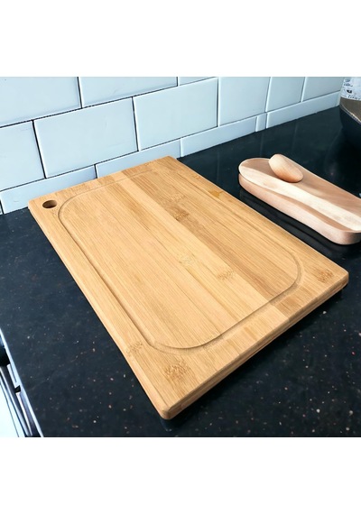 Bambu Kesme Tahtası Antibakteriel Yıkanabilir Doğrama Tahtası Dikdörtgen 32x22 Cm Orta Boy 172 Çok Renkli