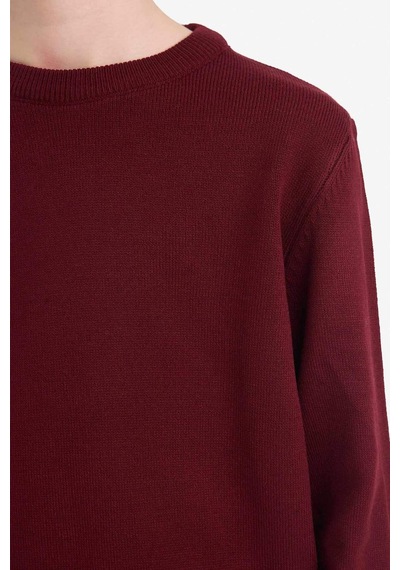 Defacto Erkek Çocuk Bisiklet Yaka Triko Kazak A4992a825wnbr194 Bordo