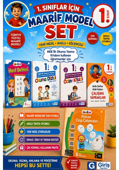1. Sınıf Eğitim Seti 1.dönem Ve 2.dönem Konularını İçerir