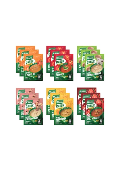 Knorr Çabuk Çorba 6 Çeşit 18 Li Karma Paket