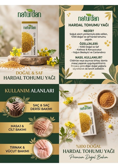 6 Adet - Sarı Hardal Tohumu Yağı 50 Ml Diğer