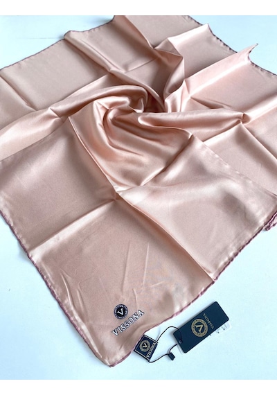 Vissona Tivil İpek Eşarp 50327-0019 Pembe Çok Renkli
