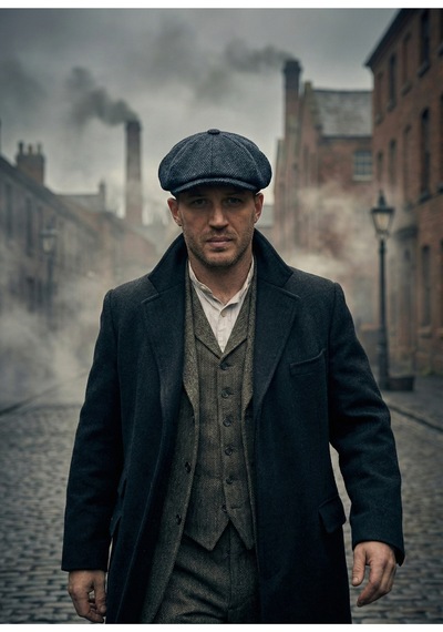 Emybox Erkek Kaşe 8 Köşe Kasket Şapka Klasik Retro- Peaky Blinders Tarzı Lastikli Standart Beden E