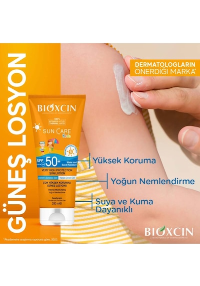 Bioxcin Sun Care Çok Çok Yüksek Korumalı Çocuk Güneş Losyonu 50 Spf - % 100 Botanik Aktif 200 ml