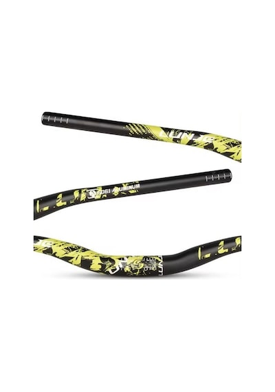 Lunje Alüminyum 31.8 780 Mm Riser Mtb Gidon Bisiklet Gidonu Siyah Sarı Sarı - Siyah