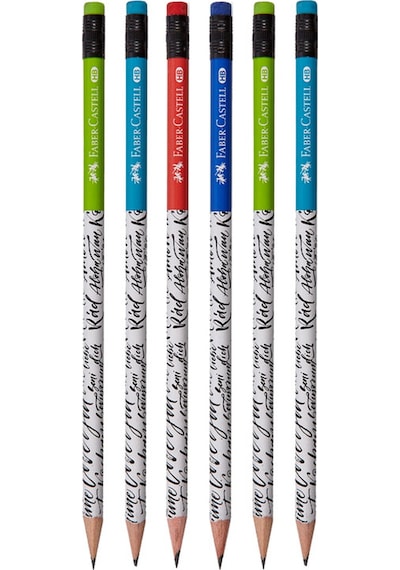 Faber Castell Calıgraphy Desenli Silgili Kurşun Kalem 119603