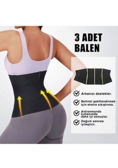 Sh Mağazacılık Agraflı Latex Korse  Kum Saati Bel Korsesi Siyah