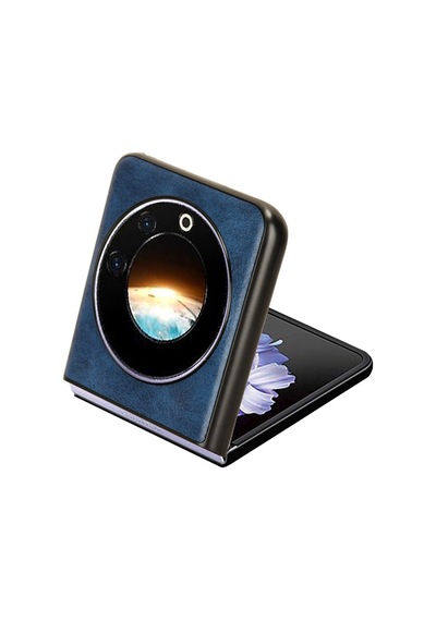 Tecno Phantom V Flip Deri Desenli Plastik Kılıf-al3156