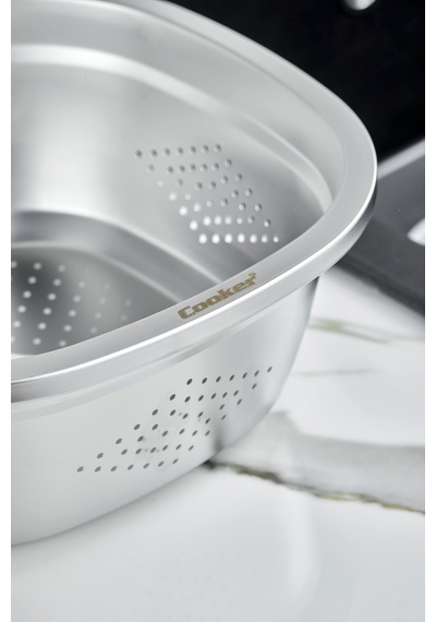 Cooker Maxflow 26 Cm Çelik Süzgeç Yk1872 Gümüş