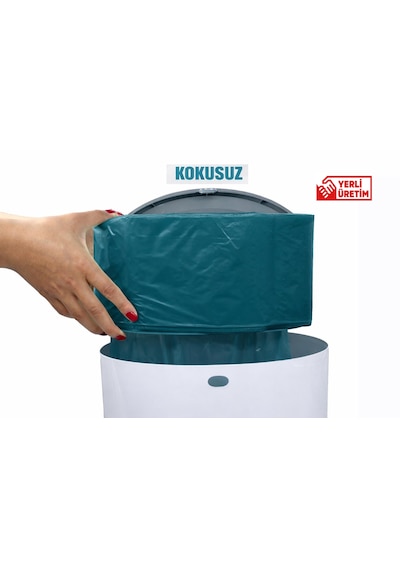 Korbell 16 Lt Kirli Bebek Bezi Kovaları İle Uyumlu Bebek Bezi Kapasiteli 5 Paket Kokusuz Yerli Poşet