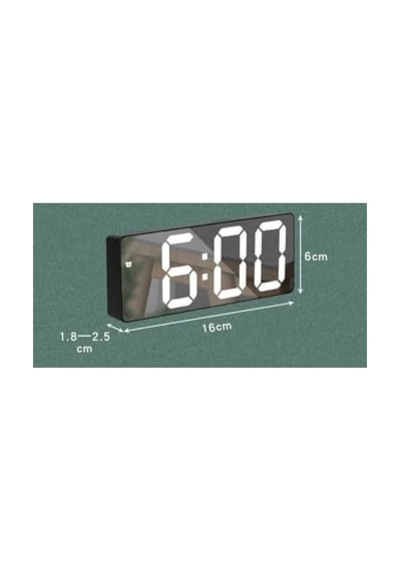 Dijital Masa Saati Alarm Erteleme, Gece Modu Ve Ses Kontrollü Akıllı Led Saat Çok Renkli