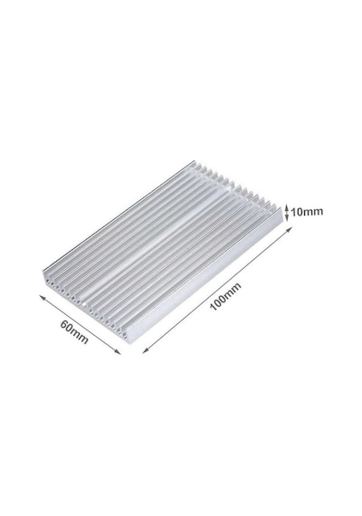 6cm X 10cm X 1cm Alüminyum Metal Soğutucu Blok Radyatör Amfi Led Entegre Transistor Vga Ram Memory