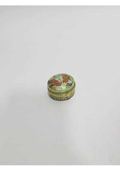 Antika Cloisonne Minyatür Kutu 4,4x2,5cm 077