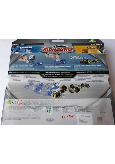 Monsuno Longfang Hydro 2 Figür 2 Kapsül Oyun Kartı Pro Set