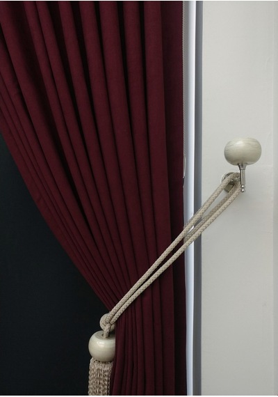Evdepo Home Bordo Fon Perde Tek Kanat (540493090) Bordo