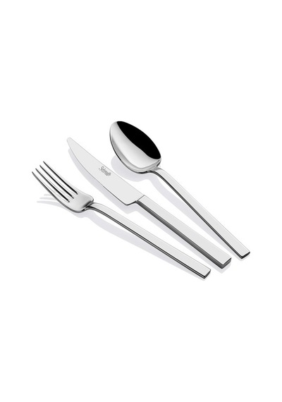 Salvinelli Dream 87 Parça Paslanmaz Çelik Çatal Bıçak Takımı (Made in Italy) Gümüş