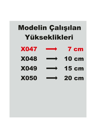 Stencil Harf Boyama Şablonu X047 Harf Yüksekliği 7 Cm