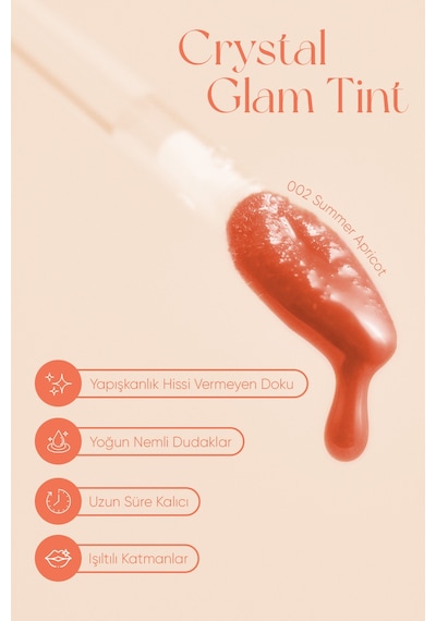 Clio Crystal Glam Tint 02 Summer Apricot 02