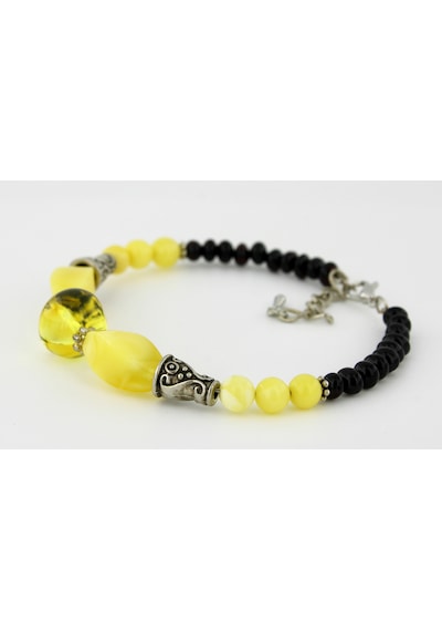 Kehribar Bayan Bileklik Özel Tasarım Ambergold Blk23-67 Çok Renkli