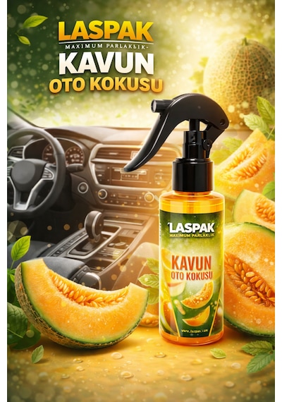 Laspak Kavun Sprey Oto Kokusu Uzun Süre Kalıcı Ferah Ve Temiz Koku 100 Ml 100