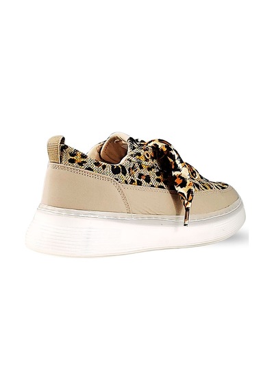Noka Soho Leopar Kadın Spor Ayakkabı Bej - Leopar