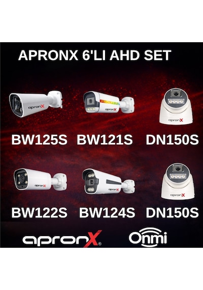 6 Lı Ahd Bullet Dome Mikrofonlu Güvenlik Kamera Seti