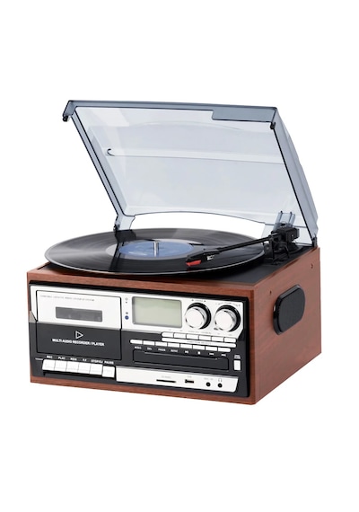 Ultratekno KN-110 Vintage Plak CD Kaset USB Bluetooth TF AUX  Özelikli Pikap