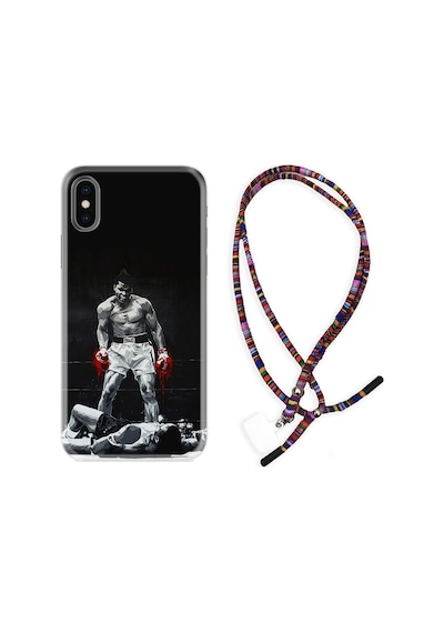 Apple Uyumlu iPhone XS Max Kılıf Rasta Boyun Askılı Moon Baloon 1369