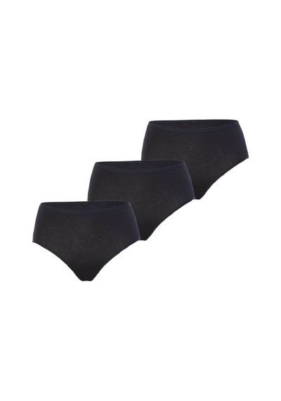 Blackspade Kadın Pamuklu 3'lü Paket Yüksek Bel Külot - Siyah