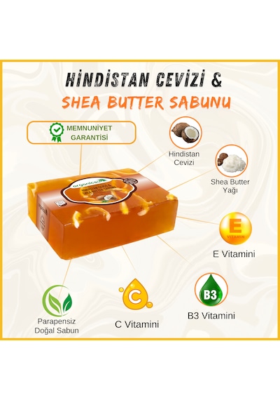Organicsun Doğal Hindistan Cevizi & Shea Butter Sabunu 140 Gr Tüm Cilt Tipleri İçin Besleyici Ve Onarıcı Etkili